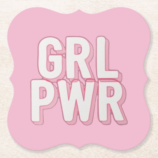 GRL PWR KARTONNEN ONDERZETTERS (Voorkant)