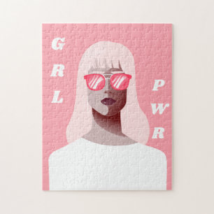 GRL PWR Modern Feminist Illustration Girl Power Legpuzzel