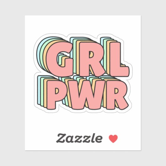 GRL PWR Pastel Sticker (Vel)