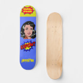 GRL PWR Pop Art — Kool retro Skateboard (Voorkant)