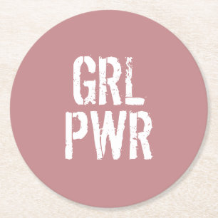 GRL PWR - RONDE KARTONNEN ONDERZETTER