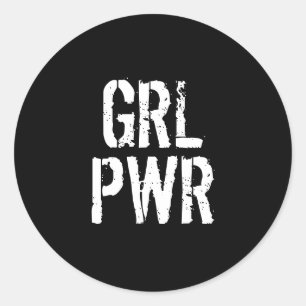 GRL PWR - RONDE STICKER
