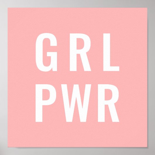 GRL PWR Roos Poster (Voorkant)