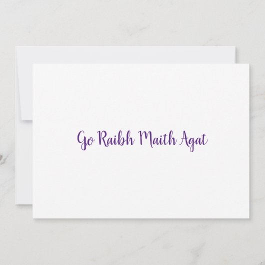 GRMA Irish Language Hartelijk dank voor uw kaart m (Achterkant)