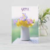 GRMA Irlandais Carte de remerciements avec fleurs (Debout devant)