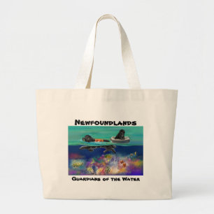 GRNC Water Test zwart nieuws Grote Tote Bag