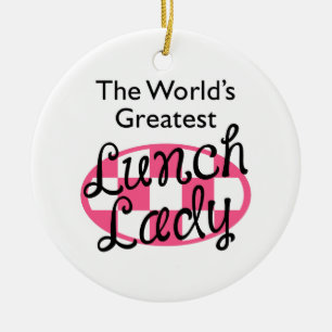 GROATEST LUNCH LADY KERAMISCH ORNAMENT