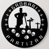 Grobari Partizan Lobanje  Ronde Button 6,0 Cm (Voorkant)