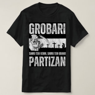 Grobari Partizan Zwart Witte  T-shirt