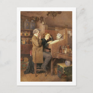 Grocer en vrouw, 1868 briefkaart