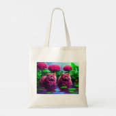 Grocery Bag with Cat Illustration  Tote Bag (Achterkant)