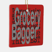Grocery Bagger Extraordinaire Keramisch Ornament (Rechts)