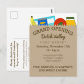Grocery Store Food Market Grand Opening Briefkaart (Voorkant / Achterkant)