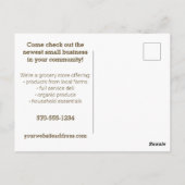 Grocery Store Food Market Grand Opening Briefkaart (Achterkant)