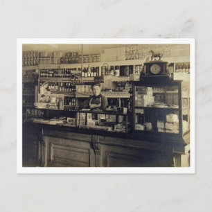Grocery Store Interior 1906  Briefkaart