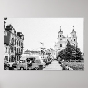 Grodno Belarus City Architecture Life People Poster
