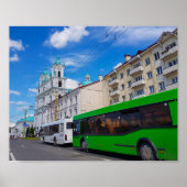 Grodno Belarus Cityscape Architecture City Uitzich Poster (Voorkant)