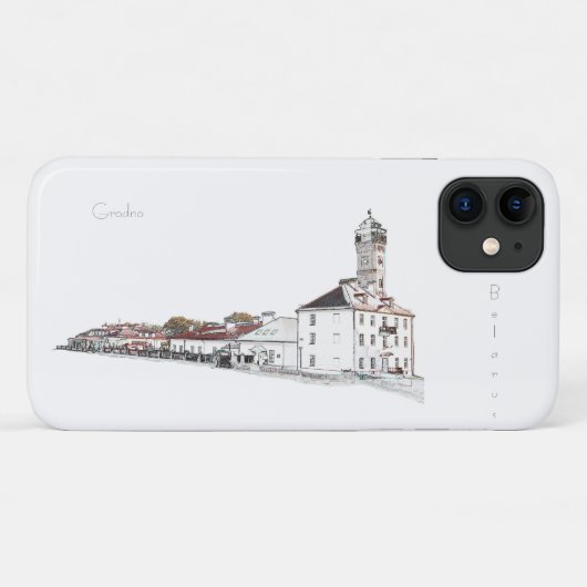 Grodno Hrodna Belarus Architecture iPhone 11 Coque (Dos (Horizontal))