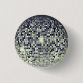 Groef in stijl: Retro Disco Ball Ronde Button 3,2 Cm (Voorkant)
