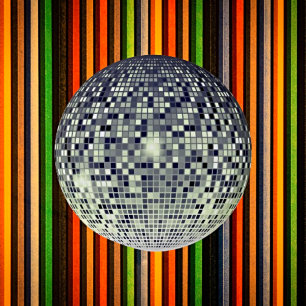 Groef in stijl: Retro Disco Ball Ronde Button 3,2 Cm
