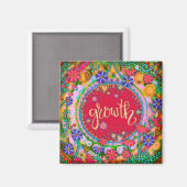 Groei Bloemen Inspirerend Inspirivity Magnet Magneet (Voorkant / Achterkant)