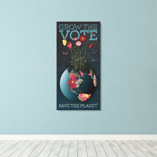 Groei de stem - canvas druk (Insitu (Houten vloer))