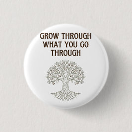 Groei door Veerkracht Boom des Levens Kunst Ronde Button 3,2 Cm