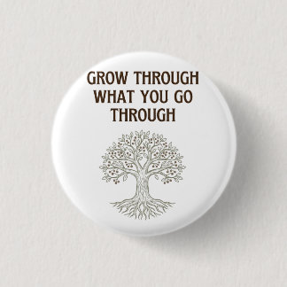 Groei door Veerkracht Boom des Levens Kunst Ronde Button 3,2 Cm