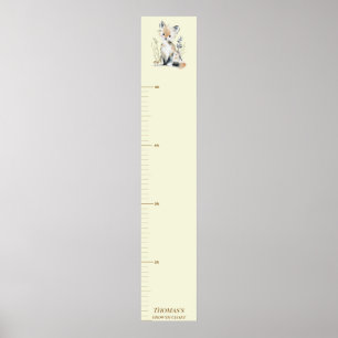 Groei grafiek van bosvos voor kinderen poster