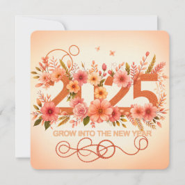 Groei het nieuwe jaar in feestdagenkaart