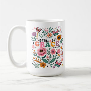 Groei in Genade Bloemrijke Christelijke Koffiemok