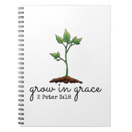Groei in Grace Christelijke notebook Notitieboek
