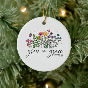 Groei in Grace Keramisch Ornament