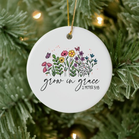Groei in Grace Keramisch Ornament (Boom)