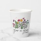 Groei in Grace Papieren Bekers (Achterkant)