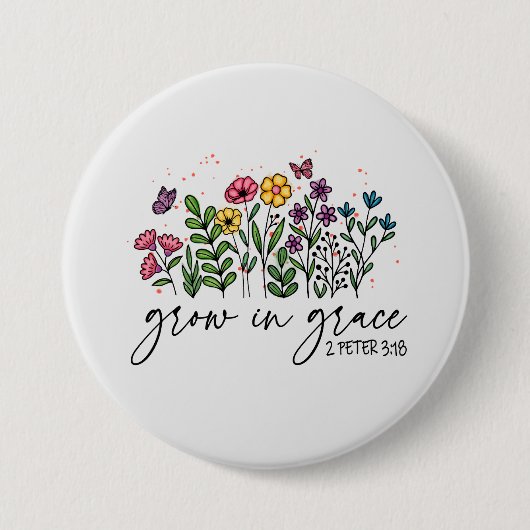 Groei in Grace Ronde Button 7,6 Cm (Voorkant)