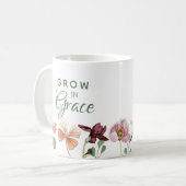 Groei in Grace Waterverf Floral Koffiemok (Voorkant links)
