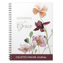 Groei in Grace Waterverf Floral Prayer Journal Notitieboek