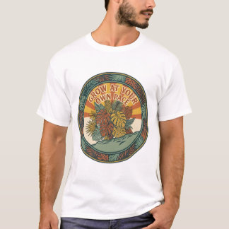 Groei in je eigen tempo Retro Monstera Plant T-shirt