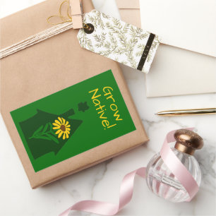 Groei Inheemse Planten! Rechthoekige Sticker