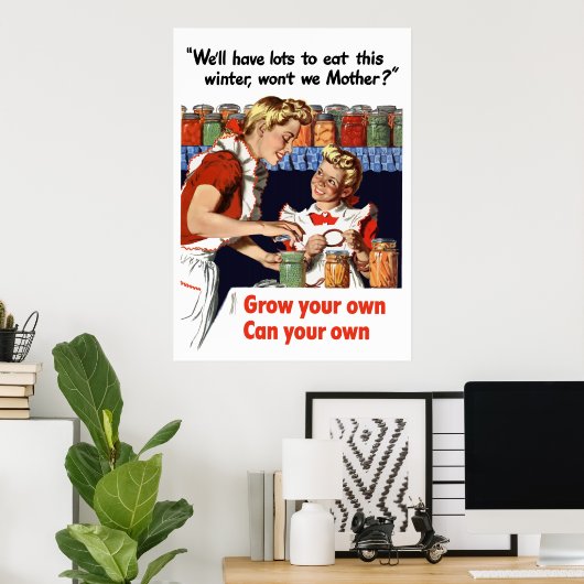 Groei je eigen, kan je je eigen poster (Thuiskantoor)