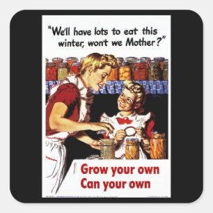 Groei je eigen, kan je je eigen vierkante sticker