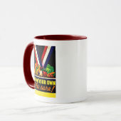 Groei je eigen - wees er zeker van!  Tweede Wereld Mok (Voorkant links)