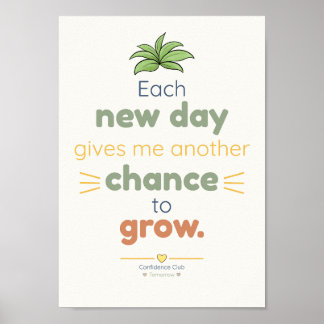 Groei | Kinderen Affirmatie Poster