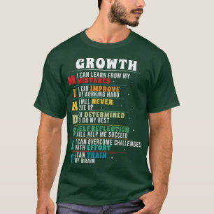 Groei Mindset Brain Motivation Smart Entrepreneur T-shirt