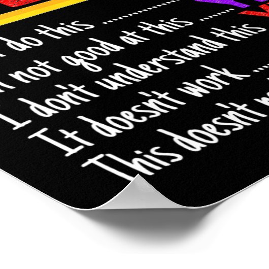 Groei Mindset-leraar Kindness Power van nog geen I Poster (Hoek)