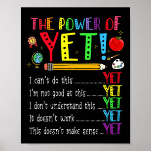 Groei Mindset Terug naar school Kracht van Toch Po Poster