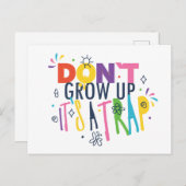 Groei niet op, het is een val briefkaart (Voorkant / Achterkant)