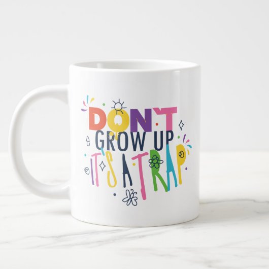 Groei niet op, het is een val extra grote beker (Links)