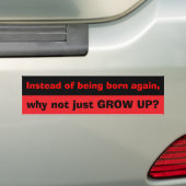 Groei op! bumpersticker (Op auto)